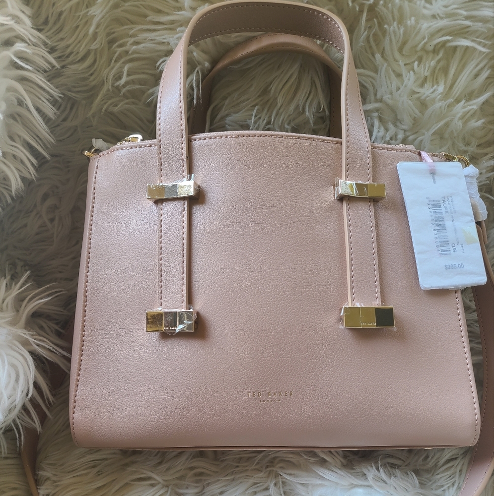 Ted Baker London Jules Taupe Adjustable Handle Tote- New W Tags/Unnoticible Flaw